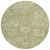 8' Sage And Green Round Damask Washable Indoor Outdoor Area Rug