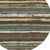 8' Brown Beige And Green Round Striped Washable Indoor Outdoor Area Rug