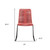 Set of Two 23" Red Metal Outdoor Dining Chair