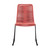 Set of Two 23" Red Metal Outdoor Dining Chair