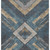 9' X 12' Navy Blue And Beige Geometric Washable Indoor Outdoor Area Rug