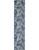 2' X 12' Ivory And Navy Floral Non Skid Indoor Outdoor Runner Rug