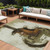 9' X 12' Brown Copper And Charcoal Abstract Washable Indoor Outdoor Area Rug