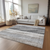 10' X 14' Khaki Ivory And Gray Botanical Leaves Washable Indoor Outdoor Area Rug