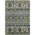 10' X 14' Fern Green Taupe And Ivory Tribal Washable Indoor Outdoor Area Rug