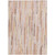 9' X 12' Pink And Beige Striped Washable Indoor Outdoor Area Rug