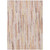 9' X 12' Pink And Beige Striped Washable Indoor Outdoor Area Rug