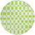 8' Lime Green And Ivory Round Geometric Washable Indoor Outdoor Area Rug - Lime Green, Ivory