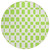 8' Lime Green And Ivory Round Geometric Washable Indoor Outdoor Area Rug - Lime Green, Ivory