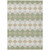 8' X 10' Artichoke Green Ivory And Beige Geometric Washable Indoor Outdoor Area Rug