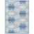 10' X 14' Sky Blue Gray And Ivory Trellis Washable Indoor Outdoor Area Rug