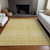 9' X 12' Gold Ivory And Taupe Tribal Washable Indoor Outdoor Area Rug