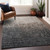 9' X 12' Khaki And Dark Gray Ombre Washable Indoor Outdoor Area Rug