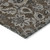 9' X 12' Chocolate And Charcoal Floral Washable Indoor Outdoor Area Rug