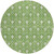 8' Green And Light Green Round Geometric Washable Indoor Outdoor Area Rug - Green, Light Green