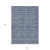 9' X 12' Navy Blue And Denim Blue Striped Washable Indoor Outdoor Area Rug