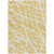 9' X 12' Gold and White Abstract Washable Non Skid Indoor Outdoor Area Rug