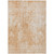 10' X 14' Terra Cotta Copper And Ivory Abstract Washable Indoor Outdoor Area Rug