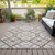 8' X 10' Taupe Brown And Ivory Geometric Washable Indoor Outdoor Area Rug