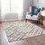 8' X 10' Taupe Brown And Ivory Geometric Washable Indoor Outdoor Area Rug