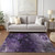 8' X 10' Purple Eggplant And Lavender Abstract Washable Indoor Outdoor Area Rug