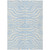 8' X 10' Sky Blue And Ivory Animal Print Washable Indoor Outdoor Area Rug