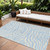 8' X 10' Sky Blue And Ivory Animal Print Washable Indoor Outdoor Area Rug