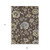 9' X 12' Chocolate Sky Blue And Artichoke Green Floral Washable Indoor Outdoor Area Rug