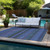 8' X 10' Blue and Green Striped Washable Non Skid Indoor Outdoor Area Rug