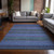 8' X 10' Blue and Green Striped Washable Non Skid Indoor Outdoor Area Rug