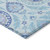 9' X 12' Sky Blue And Lavender Floral Washable Indoor Outdoor Area Rug