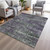 10' X 14' Purple And Green Geometric Washable Indoor Outdoor Area Rug