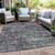 10' X 14' Purple And Green Geometric Washable Indoor Outdoor Area Rug