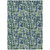 9' X 12' Navy Blue Green And Ivory Abstract Washable Indoor Outdoor Area Rug