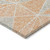8' X 10' Orange Gray And Silver Geometric Washable Indoor Outdoor Area Rug