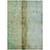10' X 14' Olive Green And Blue Abstract Washable Indoor Outdoor Area Rug
