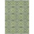 10' X 14' Artichoke Green And Fern Green Medallion Washable Indoor Outdoor Area Rug