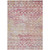 8' X 10' Pink And Ivory Argyle Washable Indoor Outdoor Area Rug
