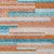 10' X 14' Orange Teal Blue And Salmon Striped Washable Indoor Outdoor Area Rug