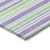 8' X 8' Green Purple and Blue Round Striped Washable Non Skid Indoor Outdoor Area Rug