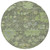 8' Fern Green And Olive Green Round Floral Washable Indoor Outdoor Area Rug