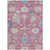 10' X 14' Pink Ivory And Denim Blue Floral Washable Indoor Outdoor Area Rug