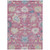 10' X 14' Pink Ivory And Denim Blue Floral Washable Indoor Outdoor Area Rug
