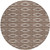 8' Brown And Beige Round Geometric Washable Indoor Outdoor Area Rug Transitional Style - Brown, Beige Color