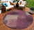 8' Plum Mauve And Beige Round Abstract Washable Indoor Outdoor Area Rug