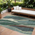 9' X 12' Sage Brown And Beige Abstract Washable Indoor Outdoor Area Rug