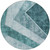 8' Teal Blue Aqua And Blue Round Geometric Washable Indoor Outdoor Area Rug