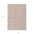 10' X 14' Salmon Copper And Beige Striped Washable Indoor Outdoor Area Rug