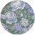 8' Lavender And Olive Green Round Floral Washable Indoor Outdoor Area Rug