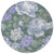 8' Lavender And Olive Green Round Floral Washable Indoor Outdoor Area Rug